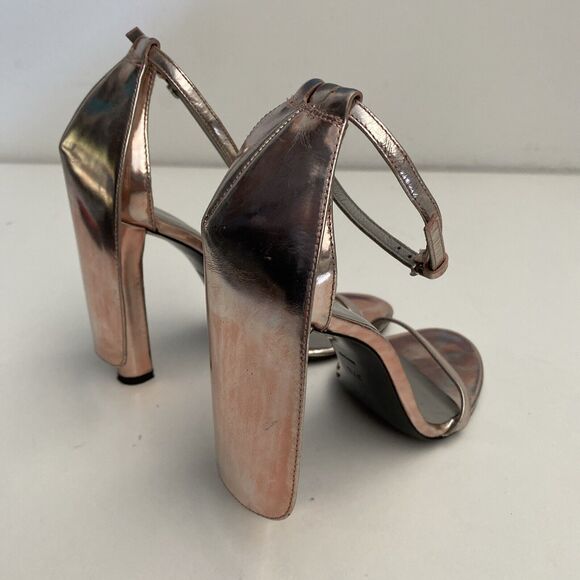 Alexander Wang Fabiana Sandal Pink Metallic Open Toe Ankle Strap Cape 37… - Picture 9 of 15